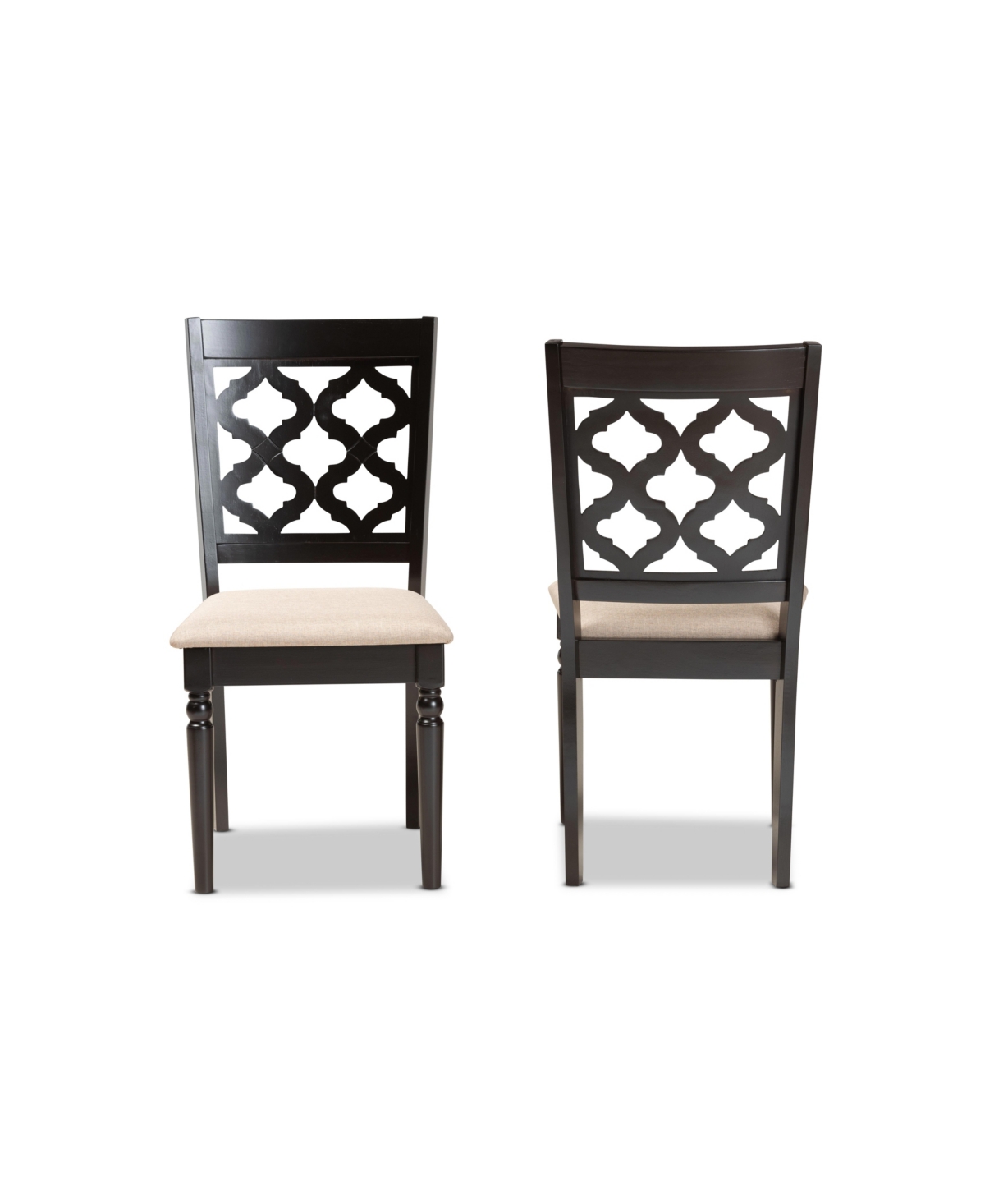 Baxton Studio Ramiro Modern And Contemporary Wood Dining Chair Set, 2 Piece
