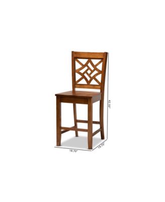 Nicolette Modern and Contemporary Transitional Wood Counter Stool Set, 2 Piece