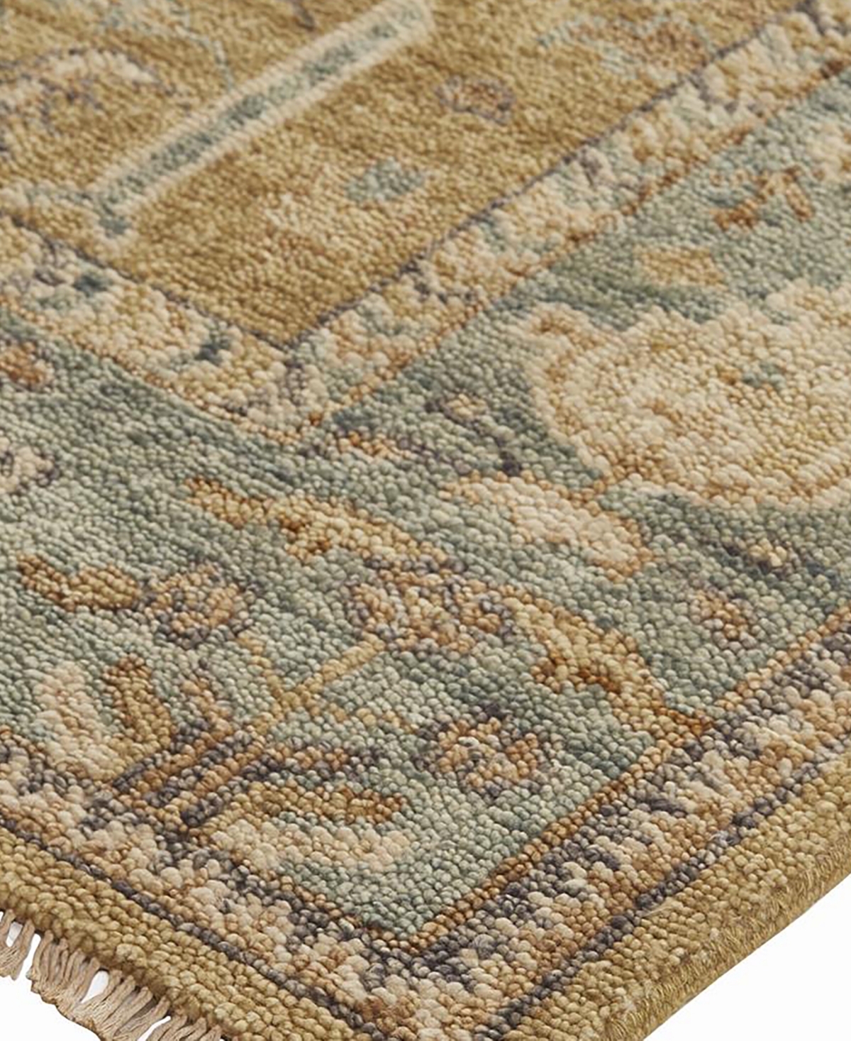 Feizy Carrington R6501 5'6" X 8'6" Area Rug In Gold-tone,gray