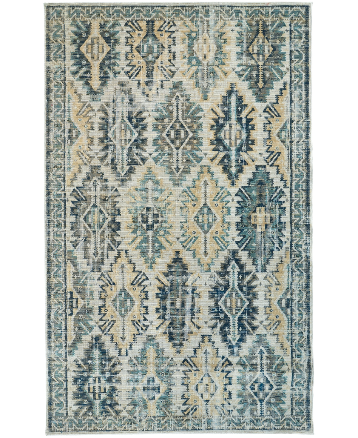 Feizy Walker WAL39C8 7'9in x 10'6in Area Rug - Blue, Beige