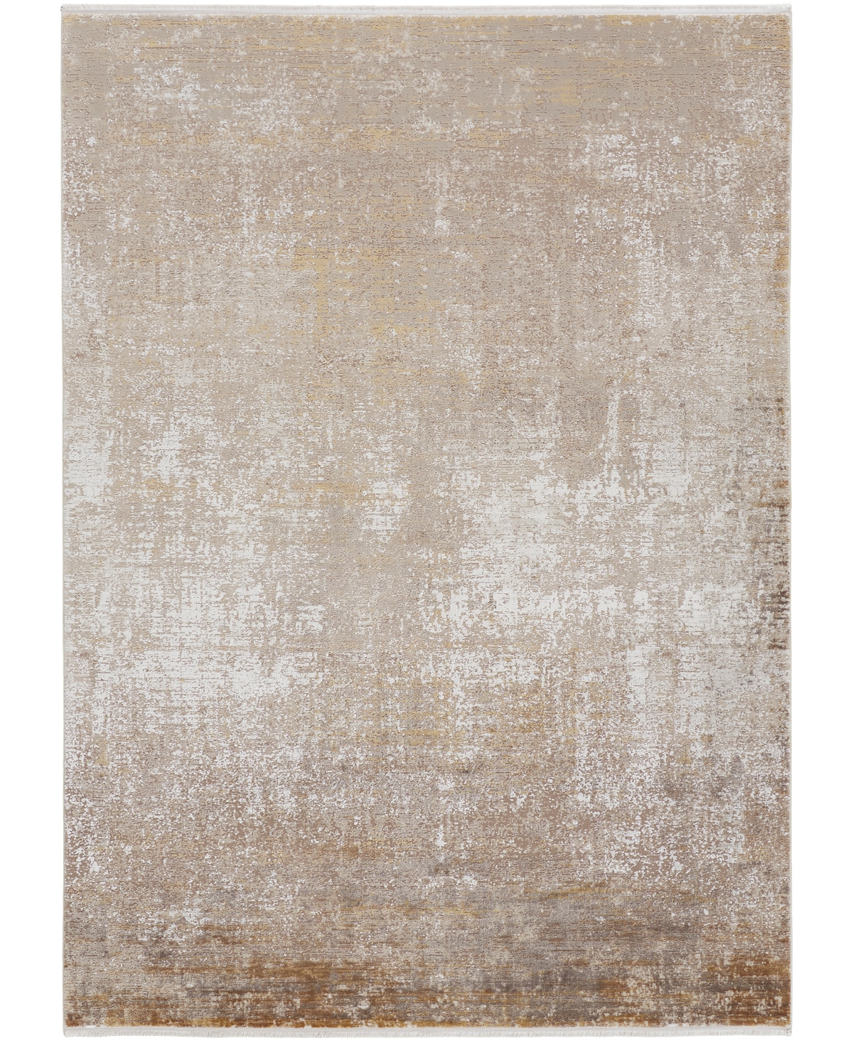 Feizy Assen ASE39FW 4'10in x 7'10in Area Rug - Taupe, Gold-Tone