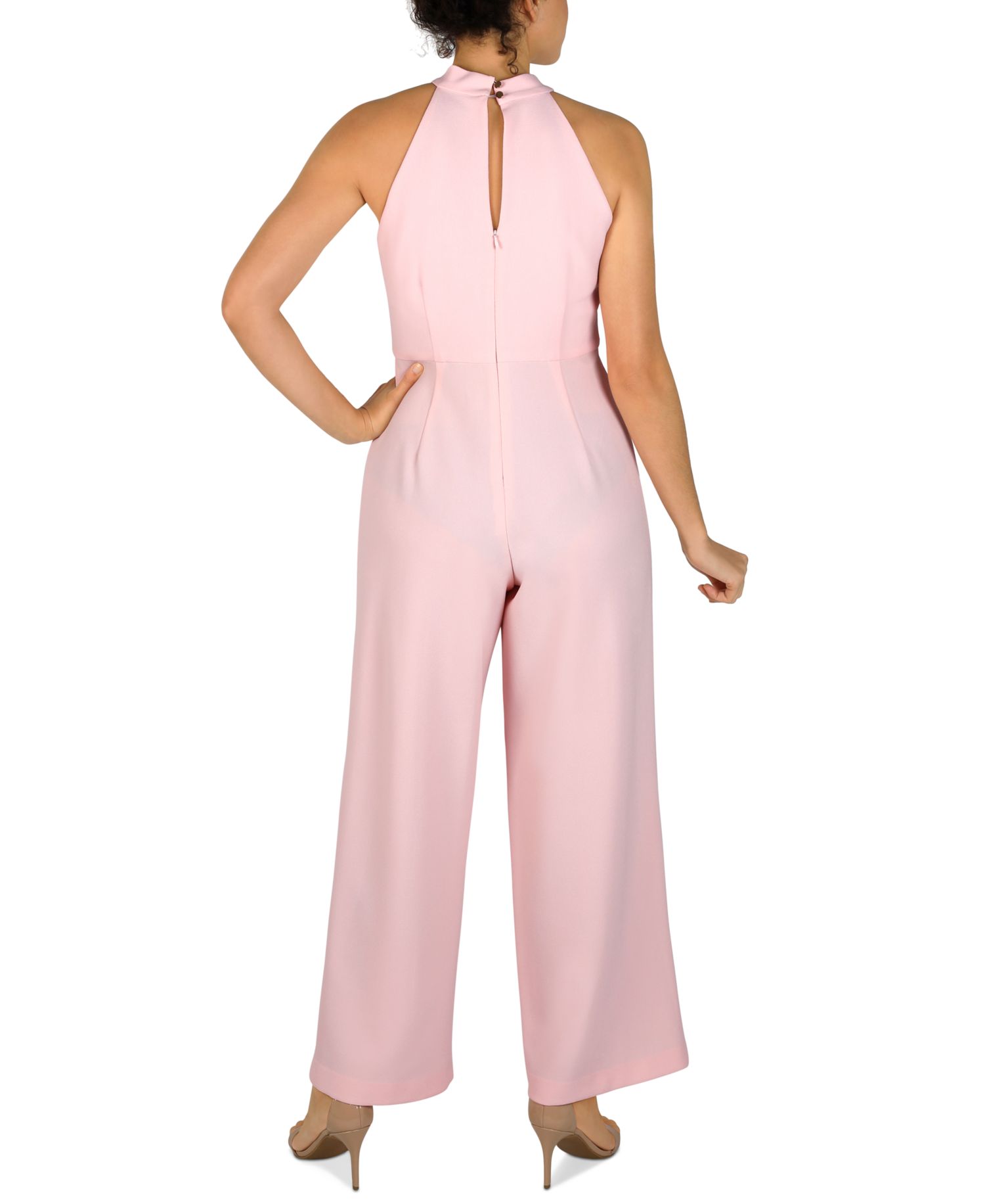 Twist-Front Halter Jumpsuit