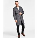 Ralph Lauren Mens Luther Luxury Blend Mens Overcoat (Size: 46R in Black White Glenn Plaid)