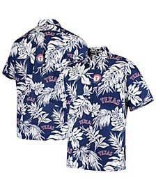 Men's Navy Texas Rangers Aloha Button-Down Shirt