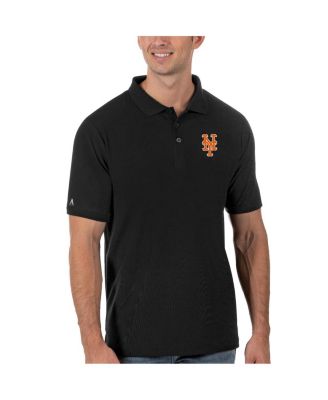 Men's Black New York Mets Legacy Pique Polo Shirt