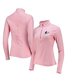Women's Pink Miami Marlins Energy Half-Zip Raglan Jacket