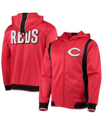Men's Stitches Red, Black Cincinnati Reds Team Full-Zip Hoodie - Macy's