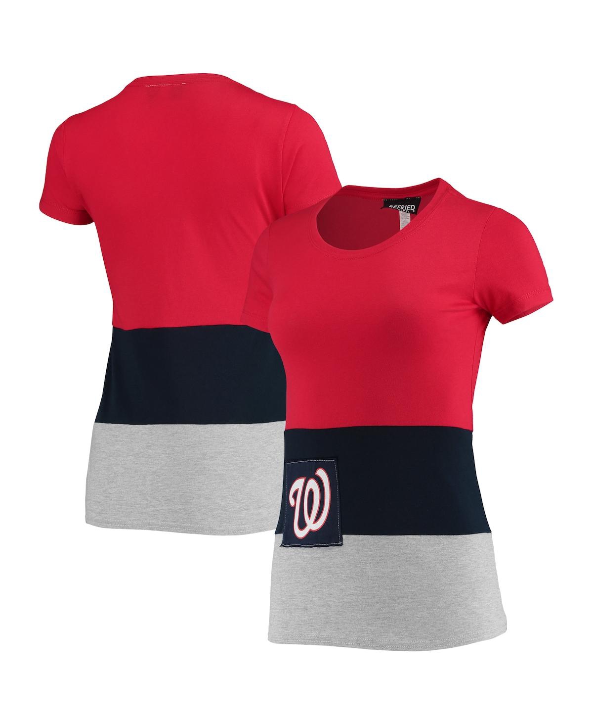 REFRIED APPAREL WOMEN'S REFRIED APPAREL RED WASHINGTON NATIONALS FITTED T-SHIRT