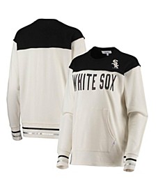 Women's Cream, Black Chicago White Sox Touch Free Agency Pullover Sweatshirt