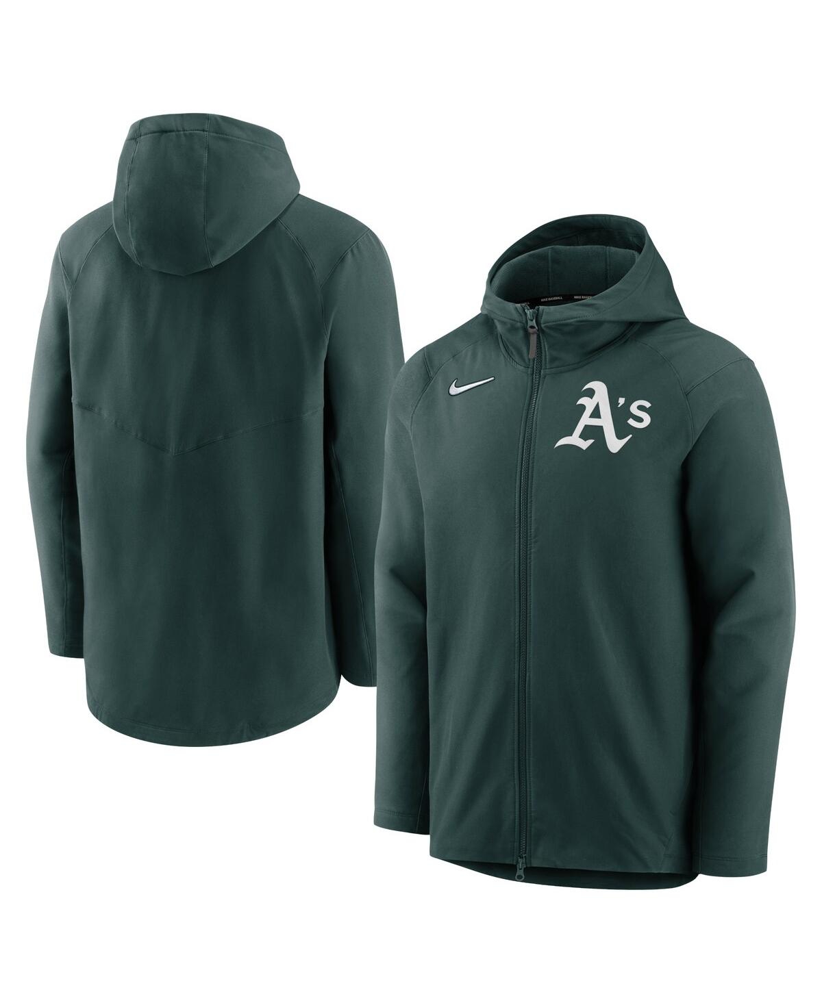 Nike Men's  Green, Oakland Athletics Authentic Collection Full-zip Hoodie Performance Jacket