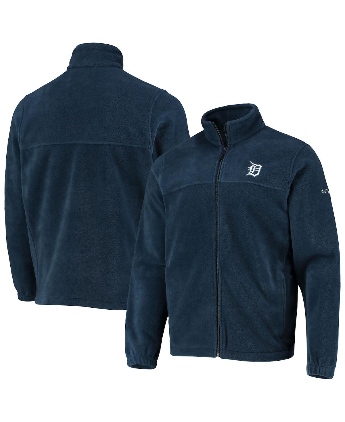 Shop Columbia Men's  Navy Detroit Tigers Full-zip Flanker Jacket