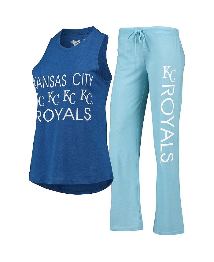 Concepts Sport Women's Light Blue, Royal Kansas City Royals Meter Muscle  Tank Top and Pants Sleep Set - Macy's