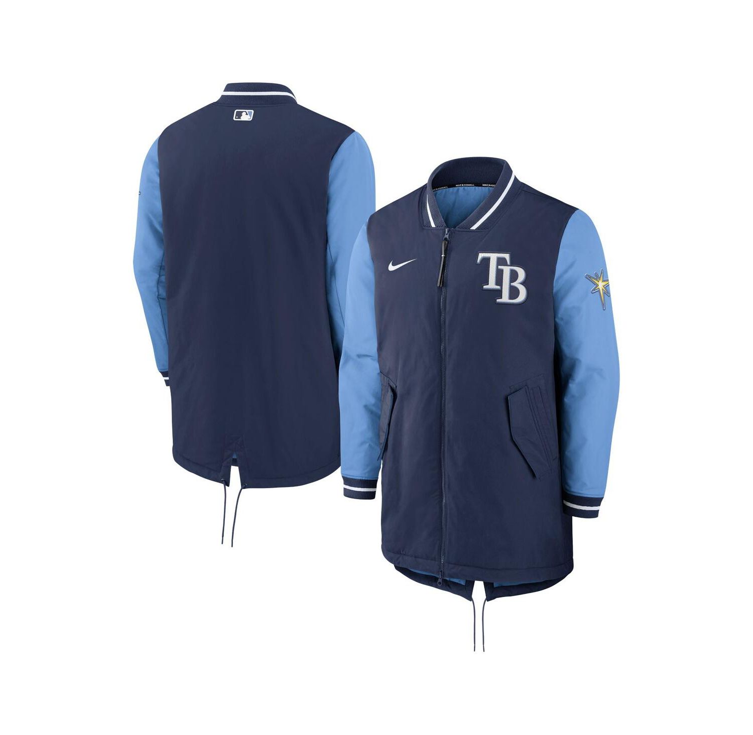 Men's Navy Tampa Bay Rays Dugout Performance Full-Zip Jacket