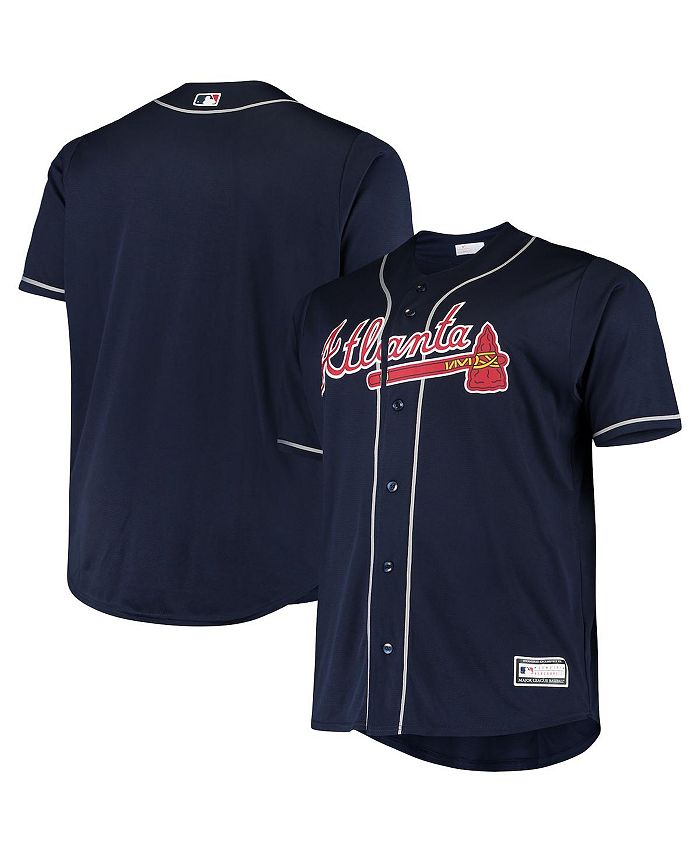 Profile Men's Navy Atlanta Braves Big and Tall Replica Alternate Team Jersey Macy's