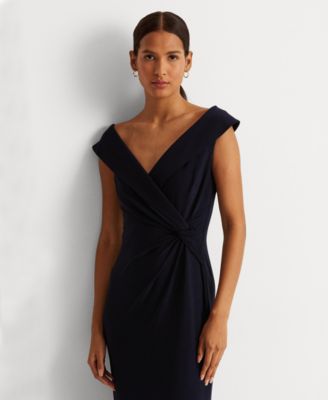 ralph lauren jersey off the shoulder dress