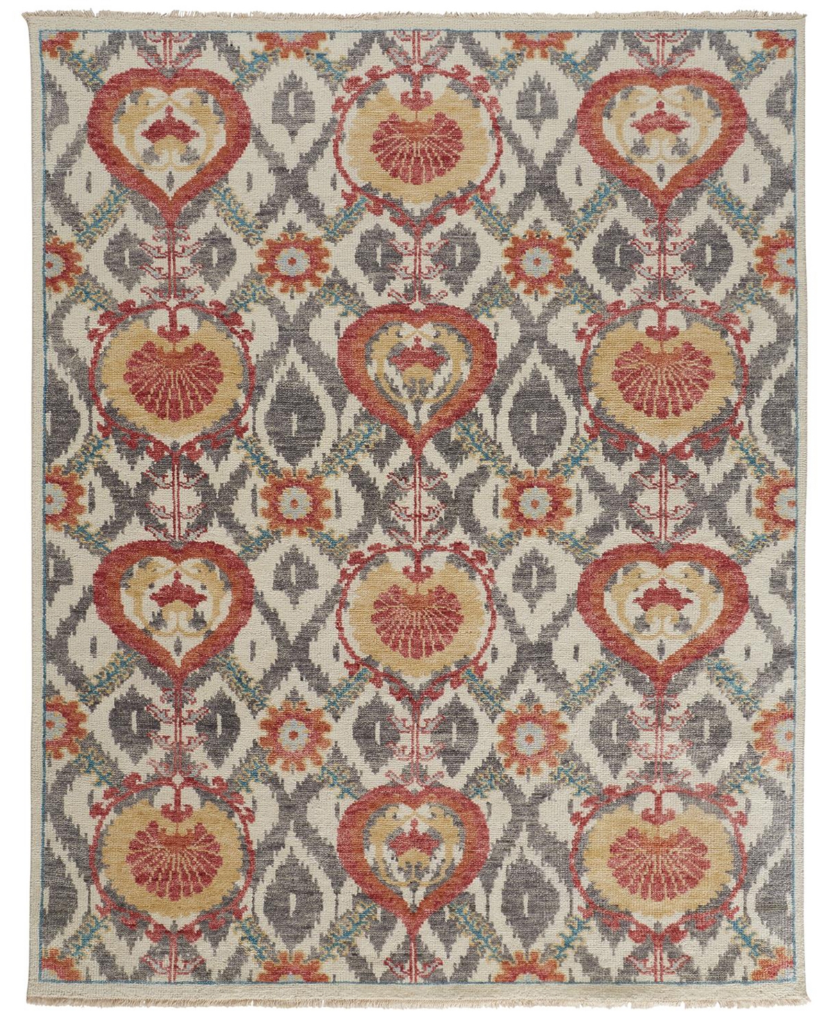 Simply Woven Beall R6712 5'6" X 8'6" Area Rug In Orange