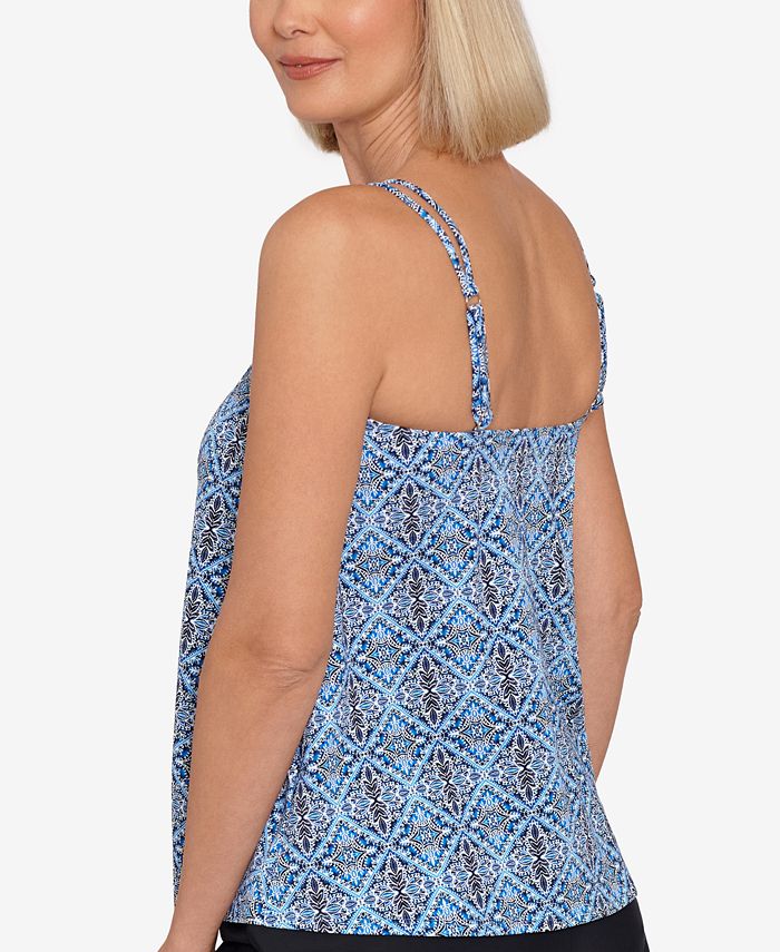 Swim Solutions Women's HandkerchiefHem Tankini Top, Created For Macy's