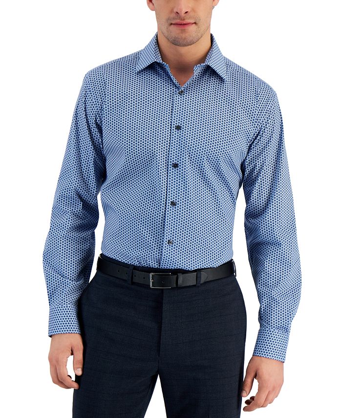 Alfani Men's Regular Fit 2Way Stretch Stain Resistant Medallion Print