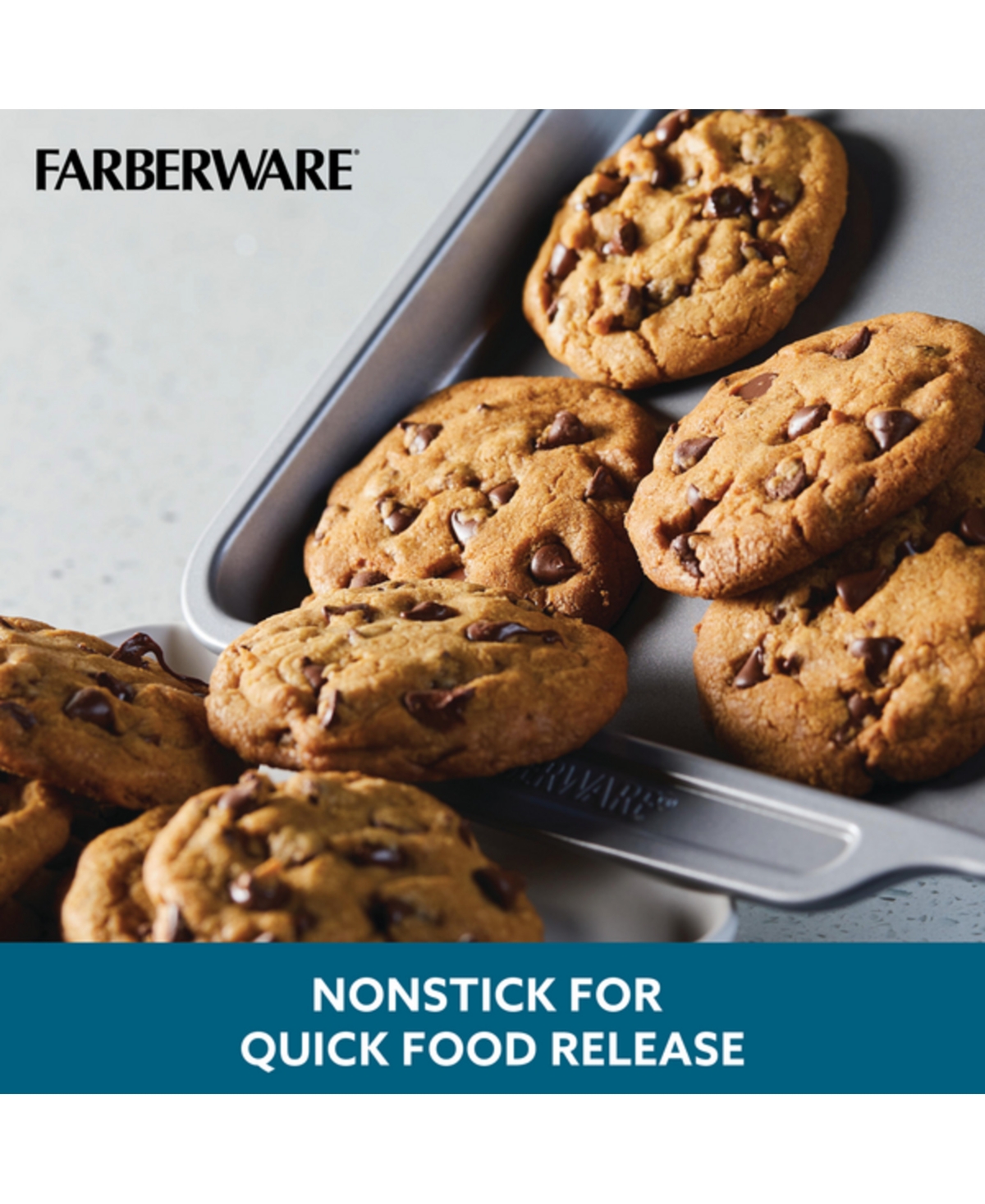 Farberware Nonstick 10-piece Bakeware Set With Cooling Rack In Gray