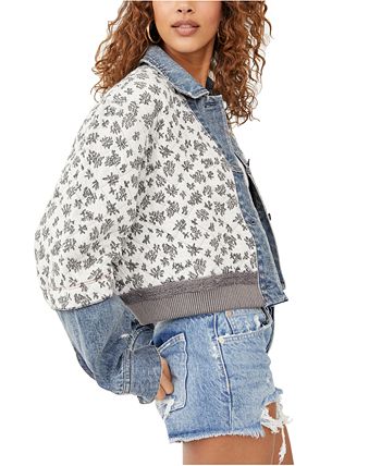 Free people ditsy denim new arrivals jacket
