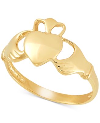Italian Gold Claddagh Ring in 14k Gold - Macy's