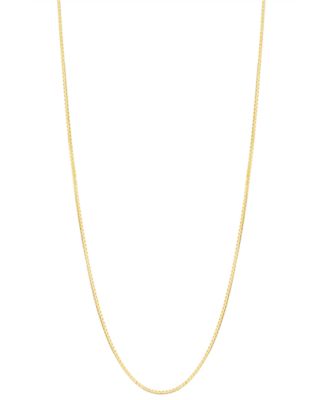 18" 22",24" 20" 16" Fine 10K Yellow Gold 0.5 mm Box Chain Necklace Size 14" 