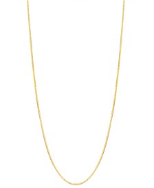 16-24" Box Chain Necklace (3/4mm) in 14K Gold