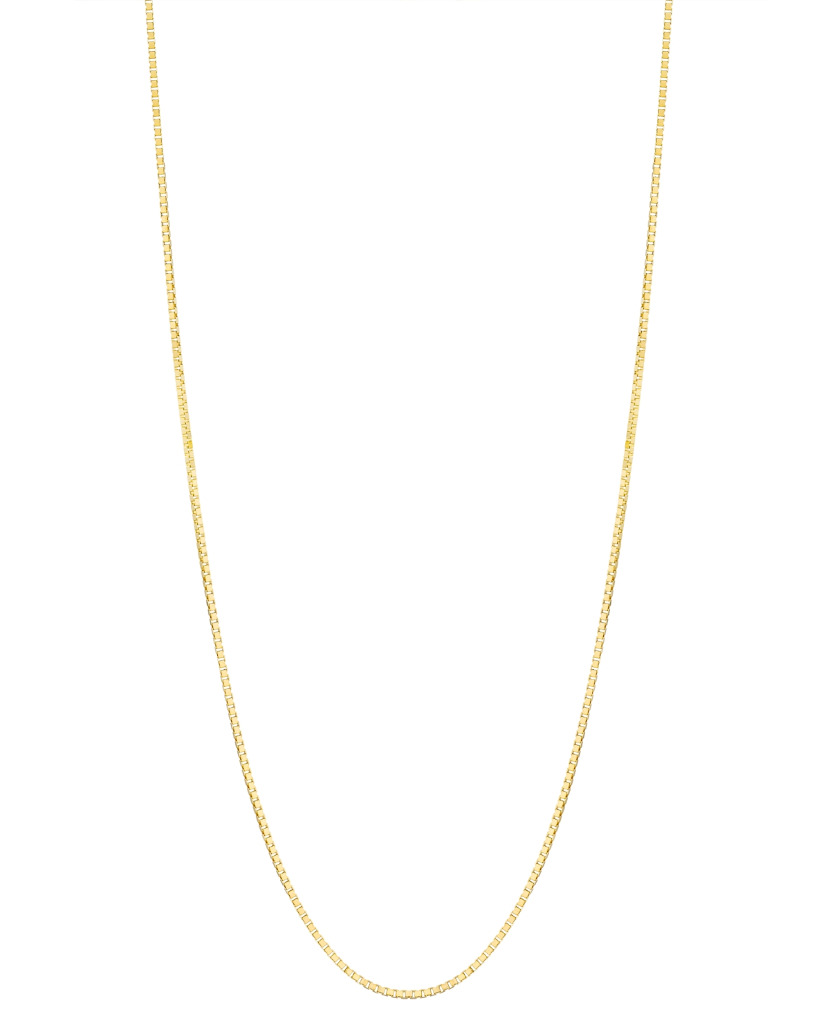 16" Box Chain Necklace (3/4mm) in14k Gold - Yellow Gold