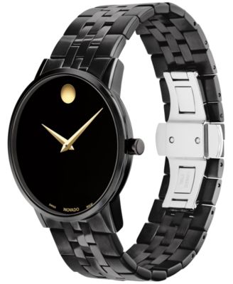 Unisex Swiss Museum Classic Black PVD Stainless Steel Bracelet Watch 40mm
