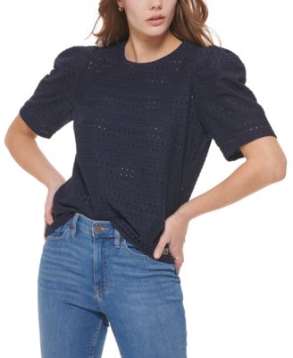 calvin klein puff sleeve top