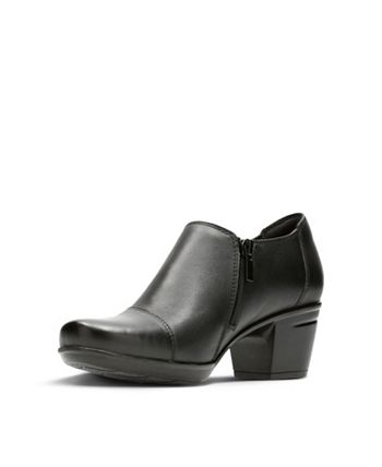 Clarks Women's Collection Emslie Warbler Leather Shooties Black Size 10 M