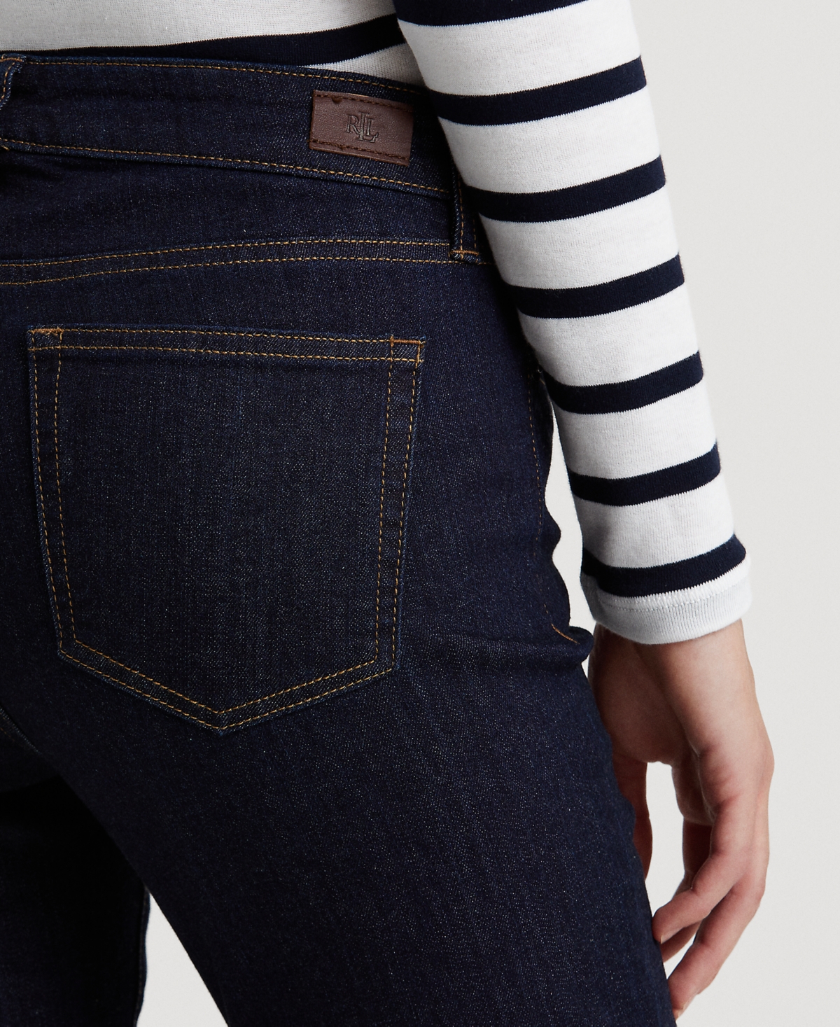 Lauren Ralph Lauren Petite Mid-Rise Straight Jean, Petite & Petite Short Lengths