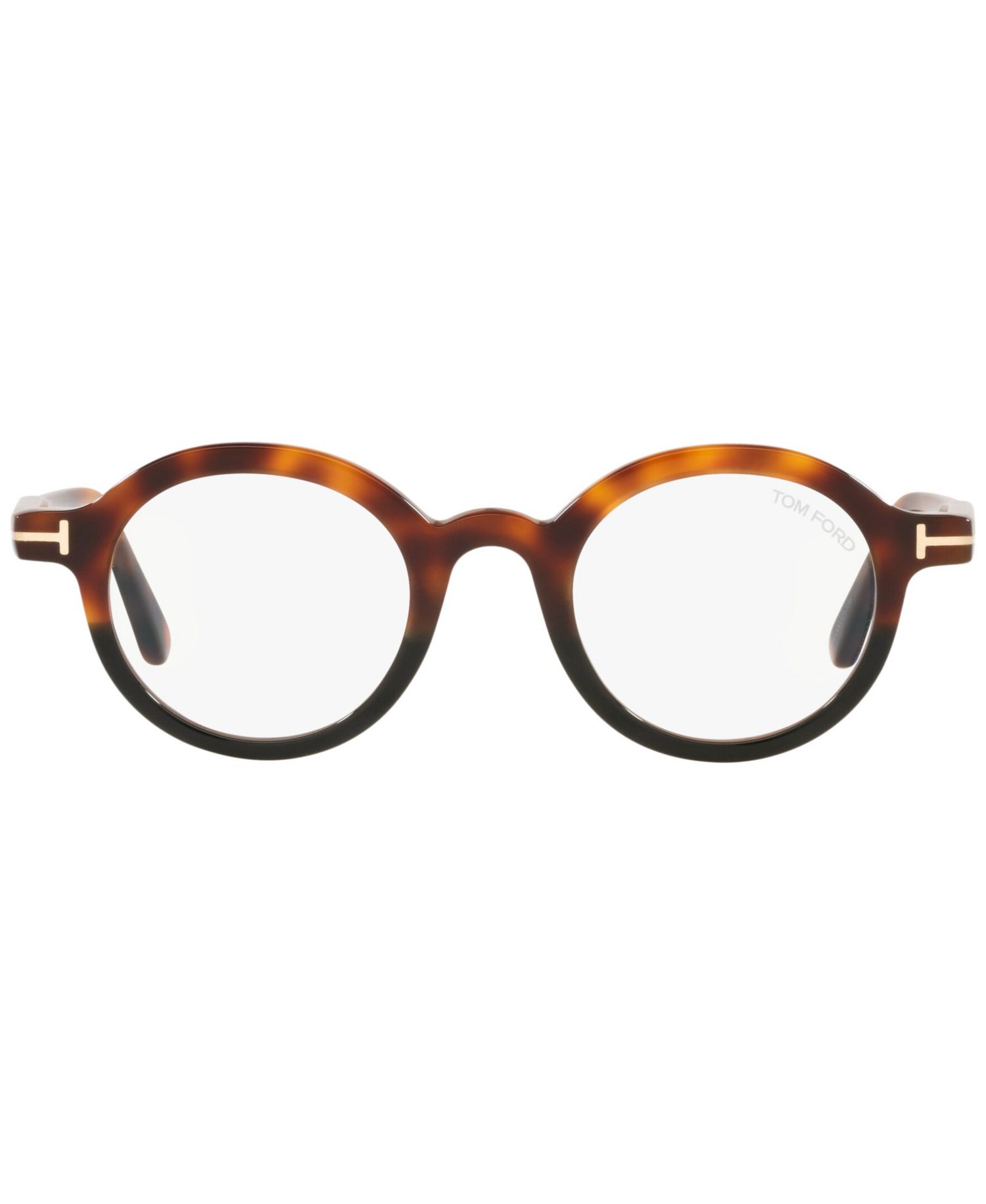 Man Round Plastic FT5664-B Eyeglasses