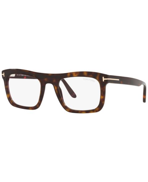 Мужские очки Tom Ford Man Rectangle Plastic FT5757-B Eyeglasses, цвет: Черепаховый