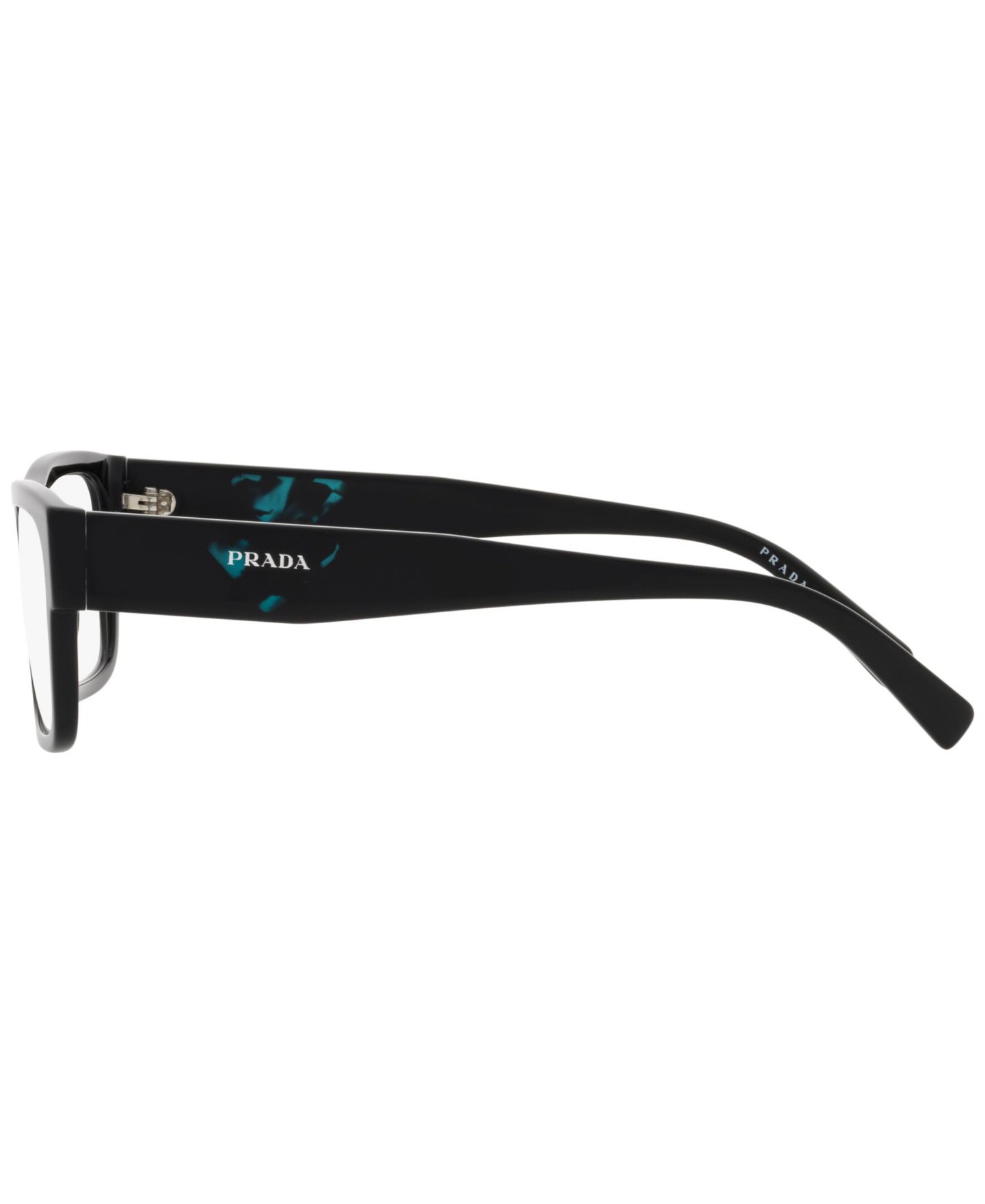 Мужские очки PRADA Man Rectangle Plastic PR 15YV Eyeglasses, цвет: Чёрный — фото 3