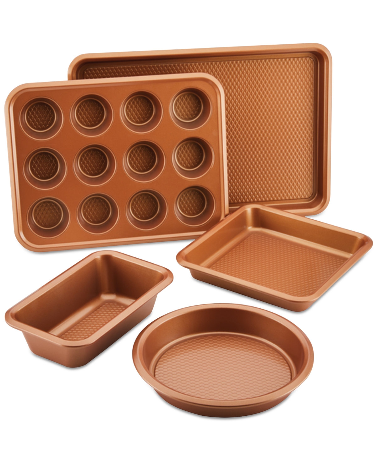 Shop Ayesha Curry 5-pc. Nonstick Bakeware Set In Copper
