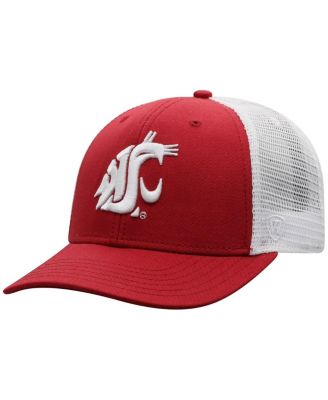 Men's Crimson, White Washington State Cougars Trucker Snapback Hat