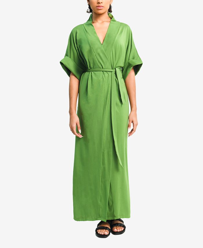 Dai Moda Women s Go Green Kimono Maxi Dress Macy s