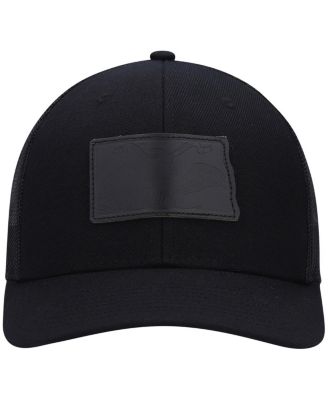 Men's North Dakota Blackout State Patch Trucker Snapback Hat