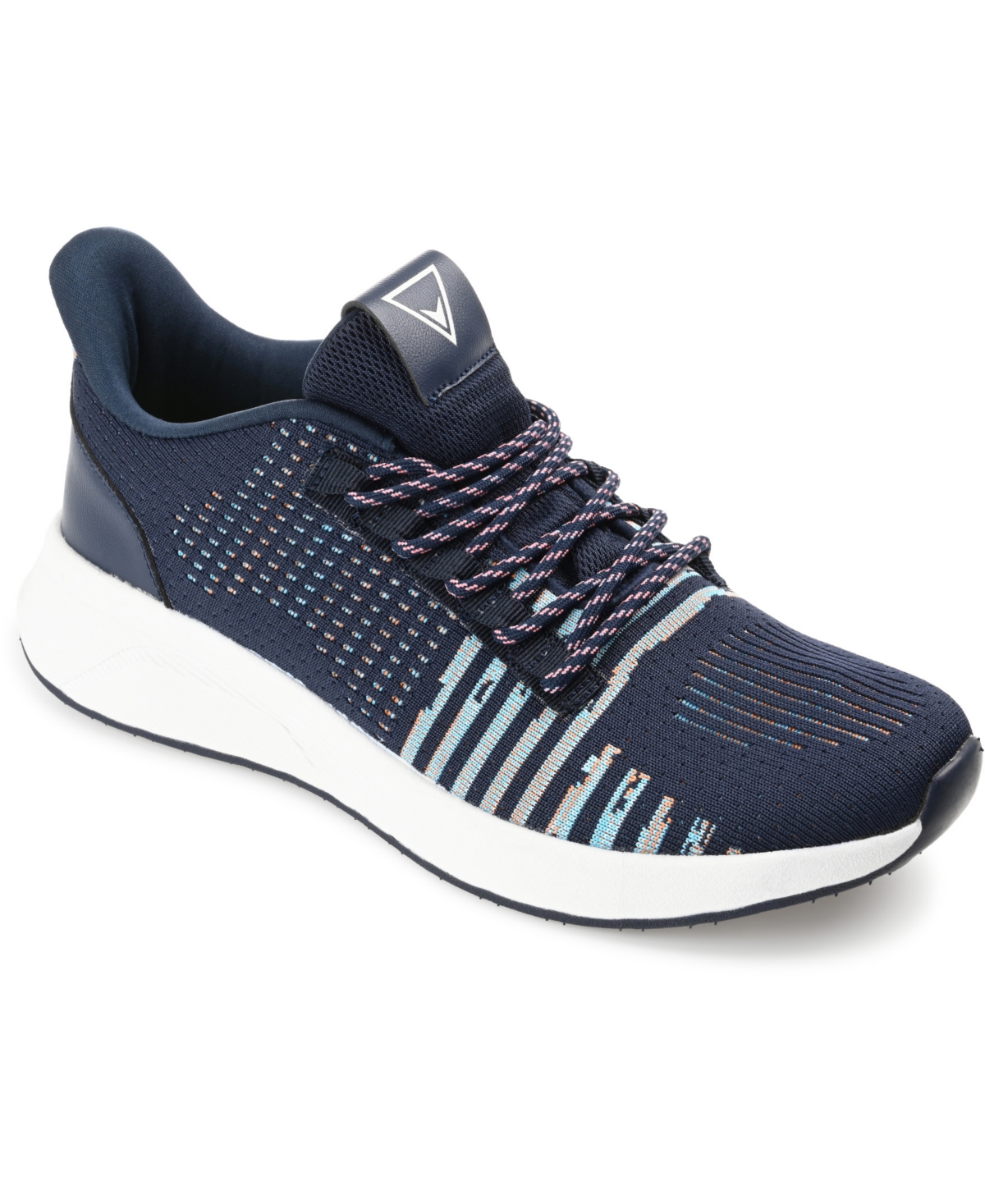 Shop Vance Co. Men's Brewer Knit Athleisure Sneakers In Blue