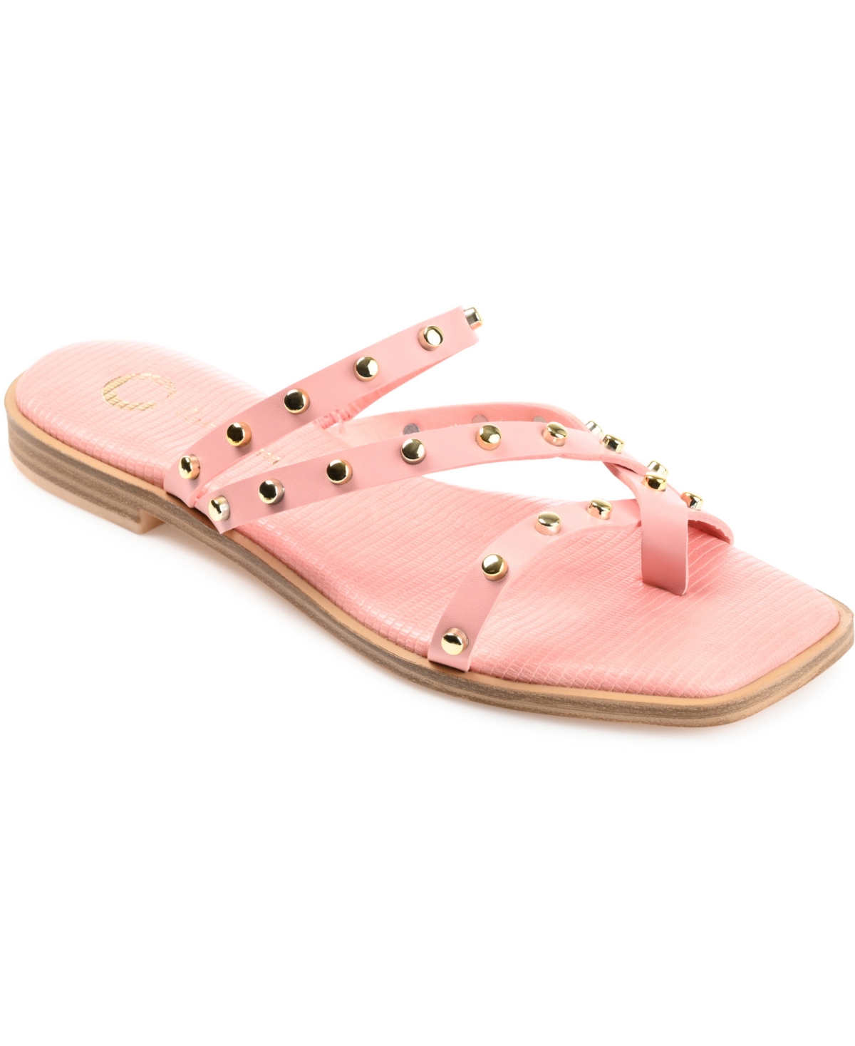 Journee Collection Women's Fanny Studded Sandals In Pink