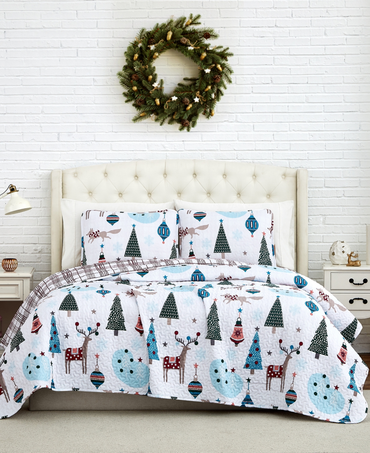 Southshore Fine Linens Winter Wonderland Oversized Reversible -Pc. Quilt Set