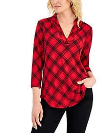 Women's New Plaiditude Plaid Top, Created for Macy's