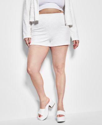 Royalty by Maluma - Women's Crown-Embossed French Terry Shorts, Created for Macy's