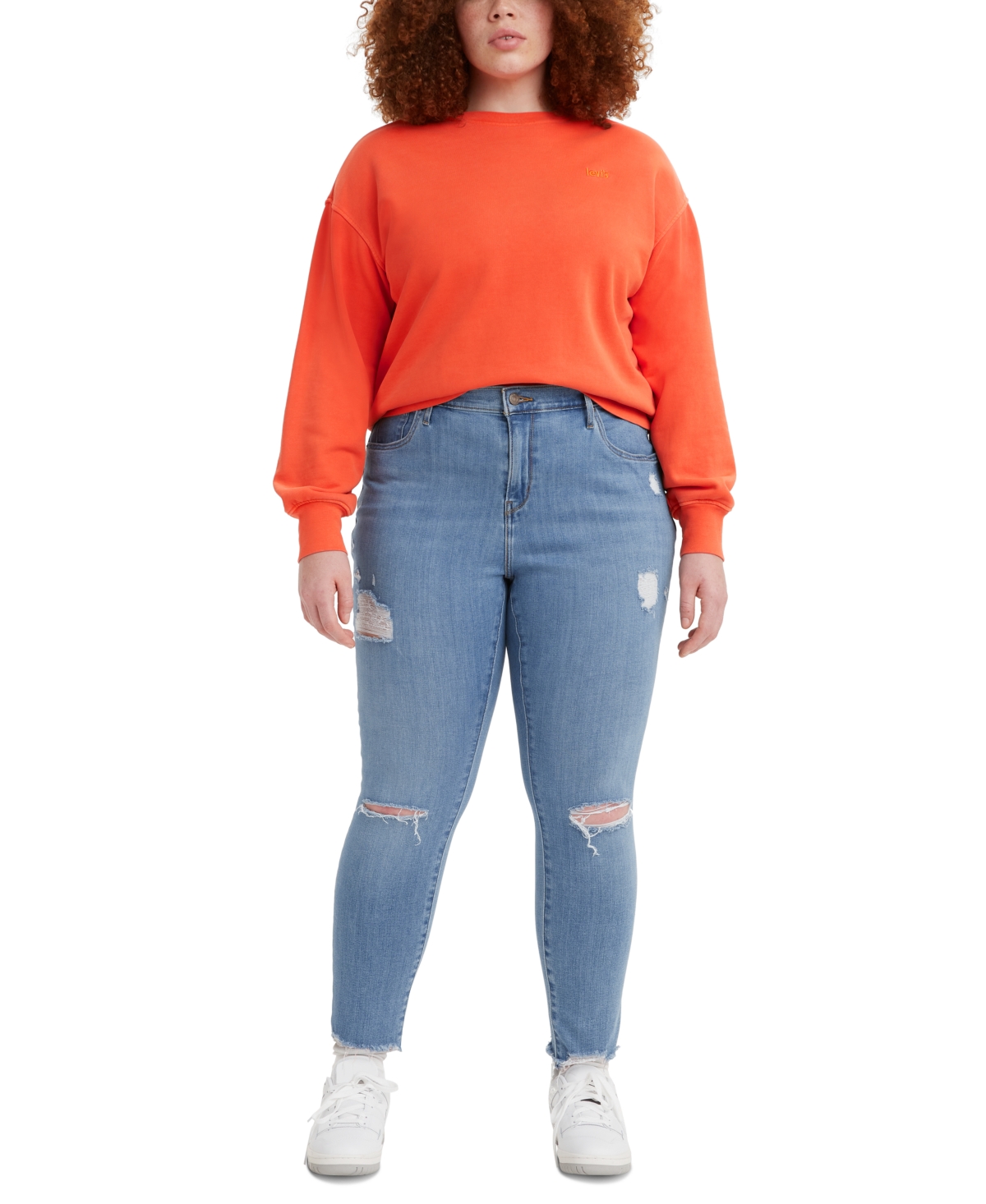 Levi's Trendy Plus Size 721 High-rise Skinny Jeans In Medium Indigo