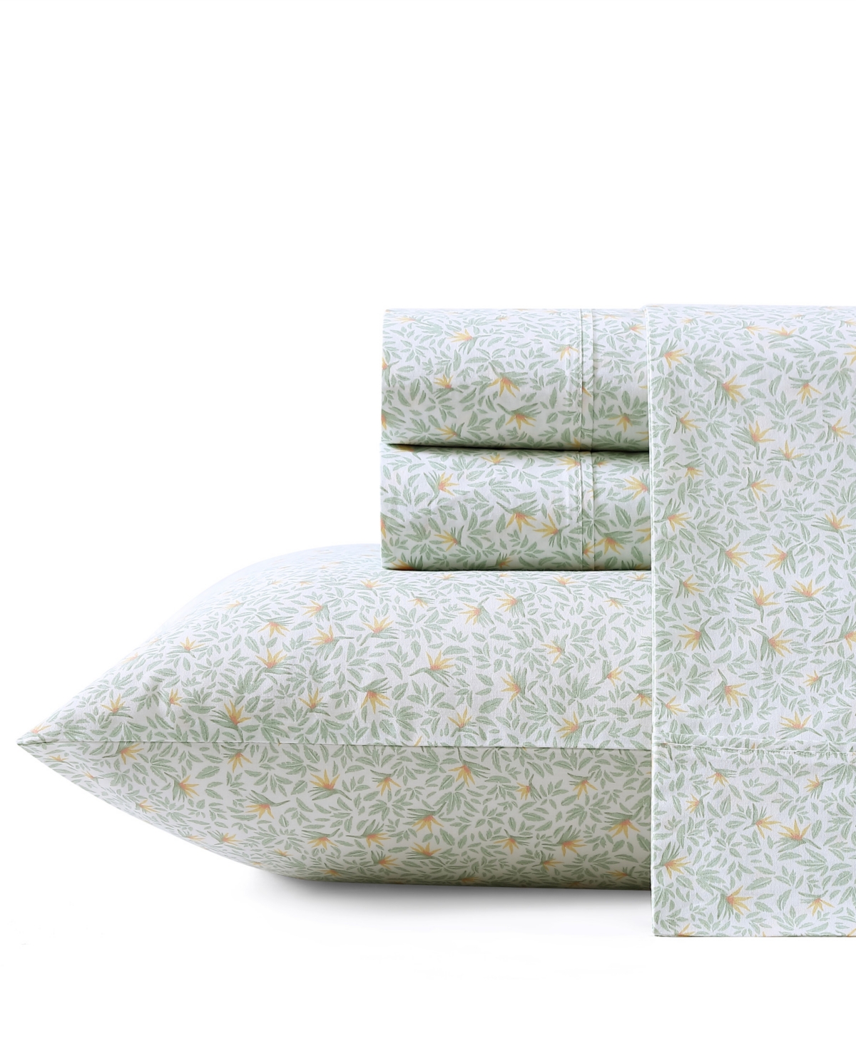 Tommy Bahama Home Crane Flower Cool Zone Cotton Percale 4 Piece Sheet Set