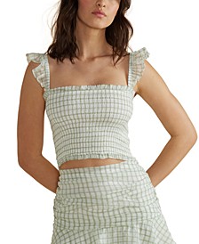 Women's Oxley Smocked Ruffled-Strap Top