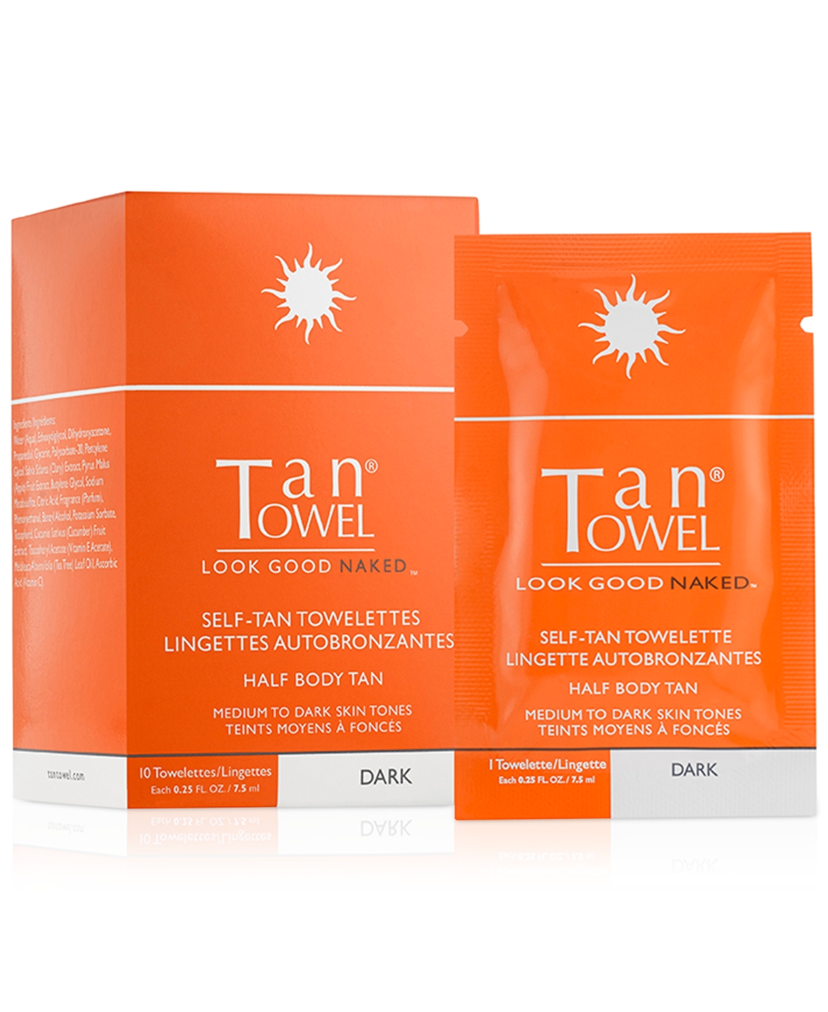 Half-Body Self-Tan Towelettes - Dark, 10-Pk.