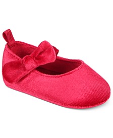 Baby Girls Velvet Flat Shoes, Created for Macy's 