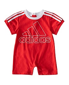 Baby Neutral Short Sleeve 3-Stripe Shortie Romper